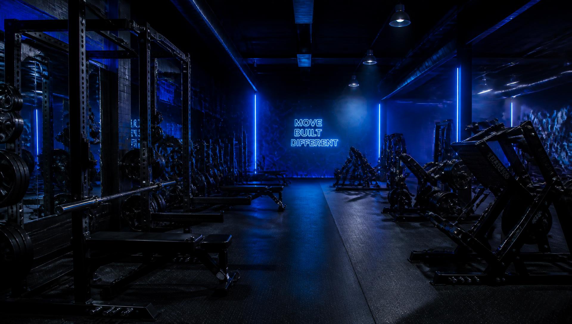 Commercial gym fitted out by Iris Thunder in Dubai